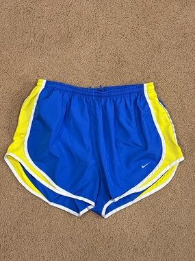 Nike Women’s Royal Blue & Yellow Athletic Shorts